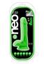 Neo Elite Silicone Dual Density Dildo With Balls 6in - Neon Green